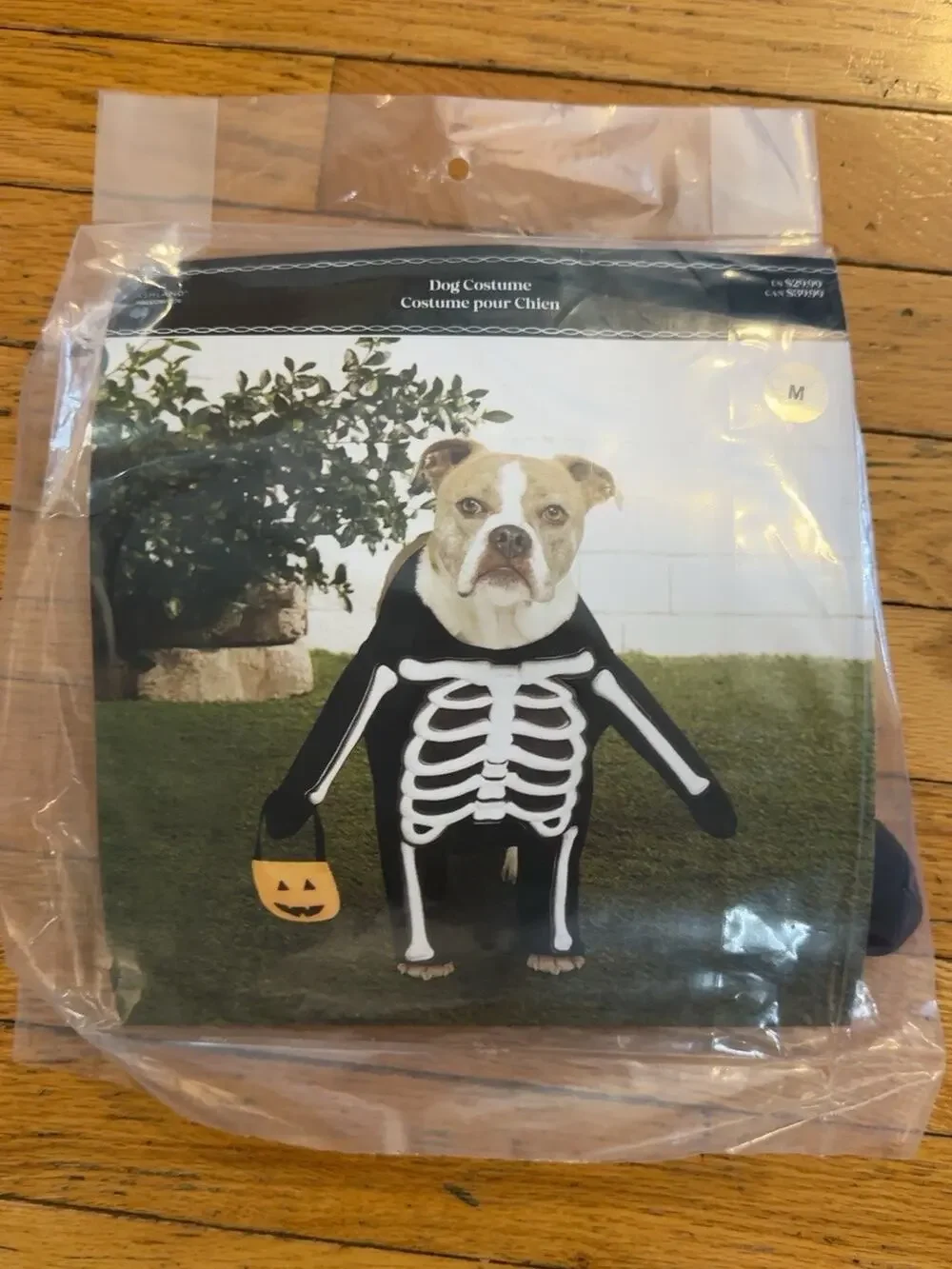 NEW Skeleton Dog Halloween Costume Medium M Bones Trick or Treat Pet Costume